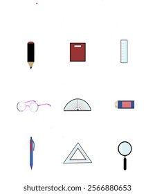 study equipment. school equipment. like a pen book