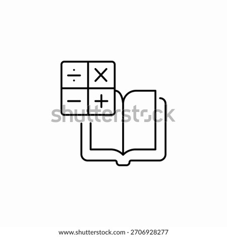 study financial textbook icon sign vector