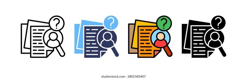 Study Findings Icon multiple Vector Illustration