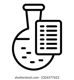 Study flask icon outline vector. Case research. Business learn