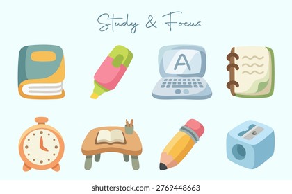 study and focus element icon