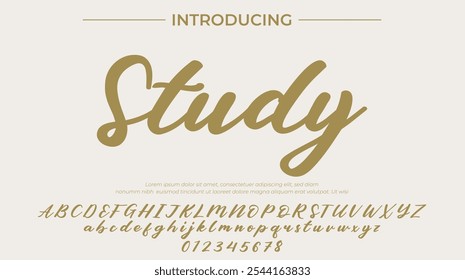 Pincel con estilo pintado con letras mayúsculas del Vector, alfabeto, tipografía
