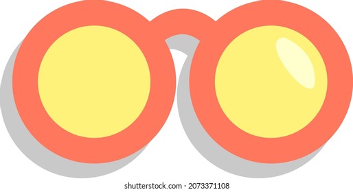 Gafas de estudio, ilustración, vector, sobre un fondo blanco.