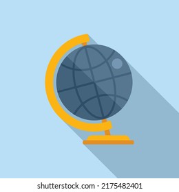 Study globe icon flat vector. School master. Training success