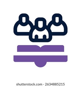 Icono de duotono del grupo de estudio. Icono de Vector elegante y moderno para Sitios web, App móviles, materiales de marketing y diseño corporativo. Totalmente escalable y listo para usar.