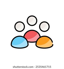 Study Group icons set five different style vector stock illustration