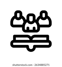study group line icon. Clean and minimalist vector icon for websites, mobile apps, presentations, and logos. Fully scalable and customizable for any project.