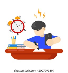 Study Hard Icon Illustration Vector Graphic