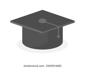 Study hat icon. Flat style. Vector icon.