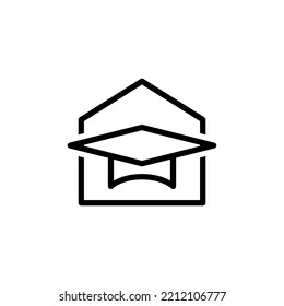 study at home icon, line style