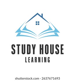 study house learning logo design concept idea