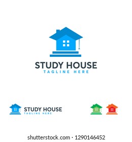 Study House Logo designs concept vector, Education House logo template