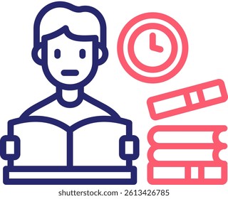 Study Icon Color Vector Illustration