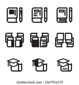 study icon isolated sign symbol vector illustration - Collection of high quality black style vector icons
