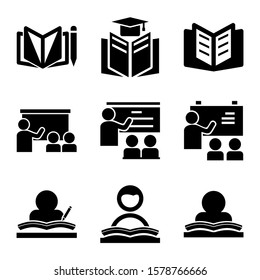 study icon isolated sign symbol vector illustration - Collection of high quality black style vector icons
