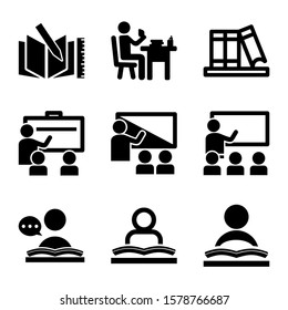 study icon isolated sign symbol vector illustration - Collection of high quality black style vector icons
