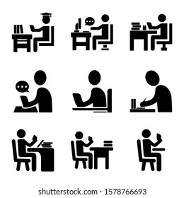 study icon isolated sign symbol vector illustration - Collection of high quality black style vector icons

