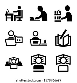study icon isolated sign symbol vector illustration - Collection of high quality black style vector icons
