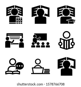 study icon isolated sign symbol vector illustration - Collection of high quality black style vector icons
