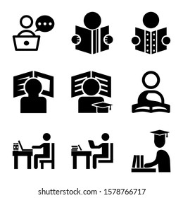 study icon isolated sign symbol vector illustration - Collection of high quality black style vector icons
