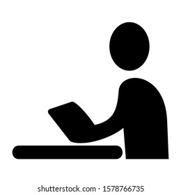 study icon isolated sign symbol vector illustration - high quality black style vector icons
