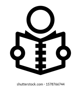 study icon isolated sign symbol vector illustration - high quality black style vector icons
