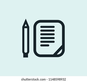 Study icon line isolated on clean background. Study icon concept drawing icon line in modern style. Vector illustration for your web mobile logo app UI design.
