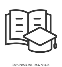 Study Icon Lineal Style Vector Illustration