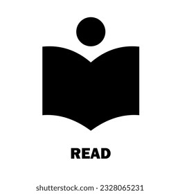study icon. man with book icon. Vector illustration. EPS 10.