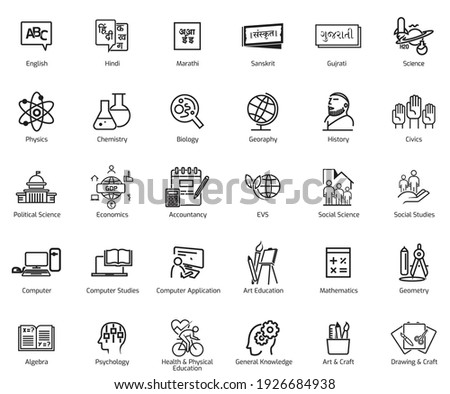 STUDY ICON SET - SUBJECTS ICONS