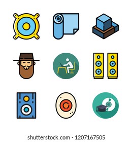 study icon set. vector set about hebrew, writer, studying and mortarboard icons set.