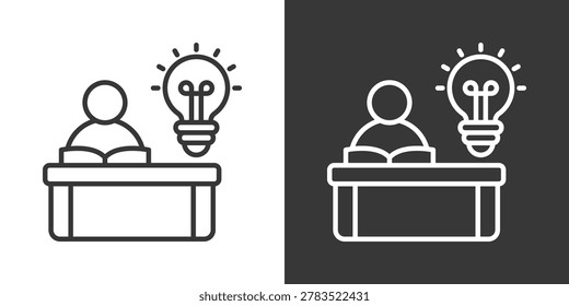 Study Icon Set Vector Collection Isolated In Black And White