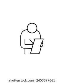 study icon, vector best line icon.