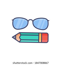 Study icon in vector. Logotype