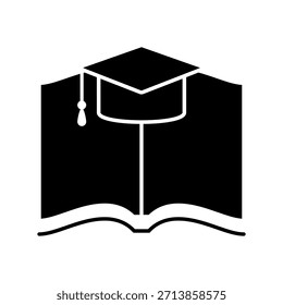 Icono de estudio Vector. Cartel de ilustración de la universidad. Símbolo de la escuela. Logotipo de la Educación.