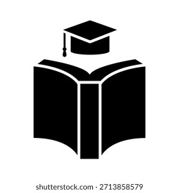Icono de estudio Vector. Cartel de ilustración de la universidad. Símbolo de la escuela. Logotipo de la Educación.