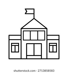 Icono de estudio Vector. Cartel de ilustración de la universidad. Símbolo de la escuela. Logotipo de la Educación.