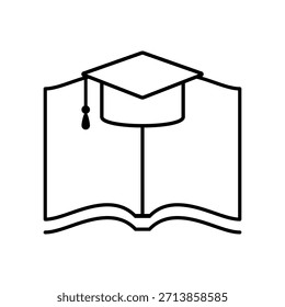 Lernsymbolvektor. Illustrationszeichen der Universität. Schulsymbol. Bildungslogo.