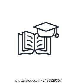 study icon. vector.Editable stroke.linear style sign for use web design,logo.Symbol illustration.