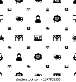 study icons pattern seamless. Included editable filled Reading, Webinar, Distance teacher, Distance Learning, Knowledge, Asynchronous Learning icons. study icons for web and mobile.