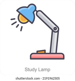 Studienlampe und Studiensymbol 