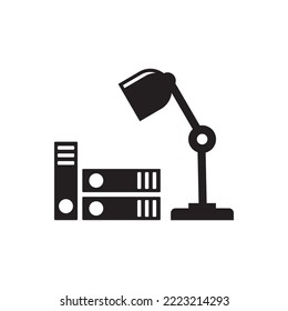 study lamp icon , desk icon