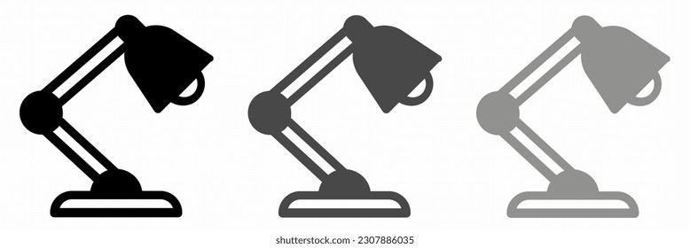 Study lamp icon illustration collection. Vector illustration.
