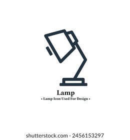 Study lamp icon isolated on white background for web and mobile apps.