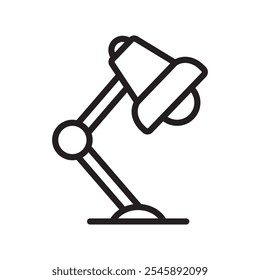 study lamp icon line vector design template in trendy style