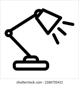 study lamp icon on white background