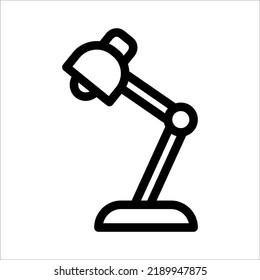 icono de la lámpara de estudio sobre fondo blanco