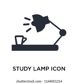 Study lamp icon vector isolated on white background for your web and mobile app design, Study lamp logo concept