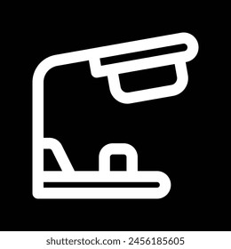 icono de lámpara de estudio contorno del Vector