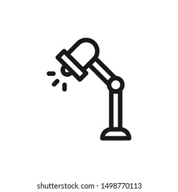 Study lamp icons in line style design suitable for website, app, and ui design. Vector illustration with editable stroke and pixel perfect icons on white background. EPS 10.
